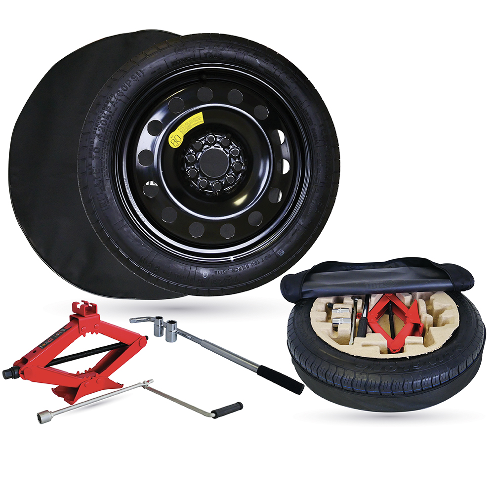 Jante EURASTEEL M6 4x17 pouces, entraxe 100, déport ET0, couleur Jante acier + Pneu 125/80R17. Dedicated - Taille du kit (jante et pneu) 65x13